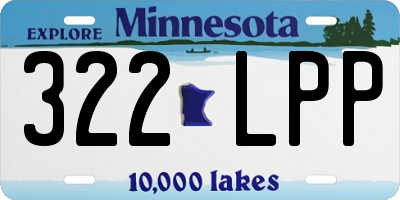 MN license plate 322LPP