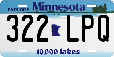MN license plate 322LPQ