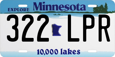 MN license plate 322LPR