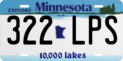 MN license plate 322LPS