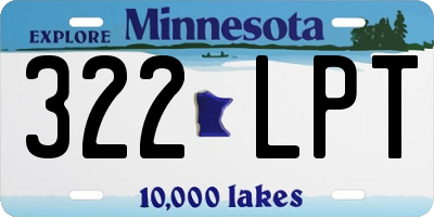 MN license plate 322LPT
