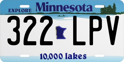 MN license plate 322LPV