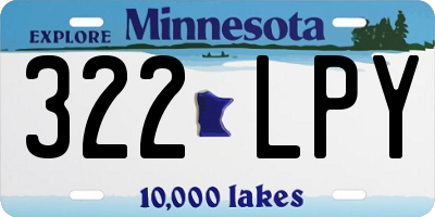 MN license plate 322LPY