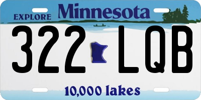 MN license plate 322LQB