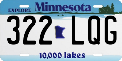 MN license plate 322LQG