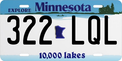 MN license plate 322LQL