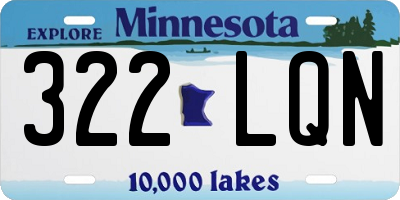 MN license plate 322LQN