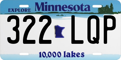 MN license plate 322LQP