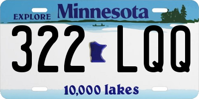 MN license plate 322LQQ