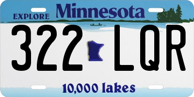 MN license plate 322LQR