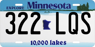 MN license plate 322LQS
