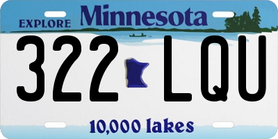 MN license plate 322LQU