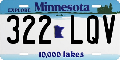MN license plate 322LQV