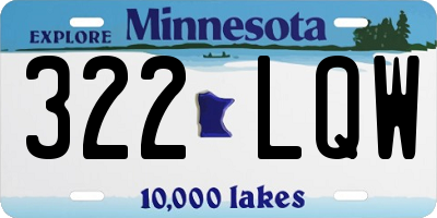 MN license plate 322LQW