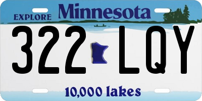 MN license plate 322LQY