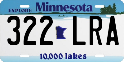 MN license plate 322LRA