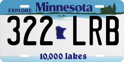MN license plate 322LRB