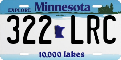 MN license plate 322LRC
