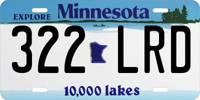 MN license plate 322LRD