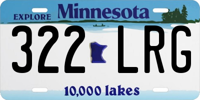 MN license plate 322LRG