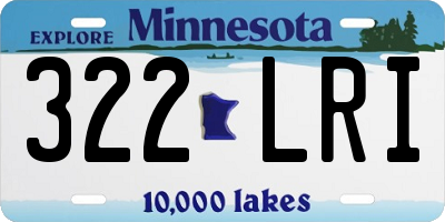 MN license plate 322LRI