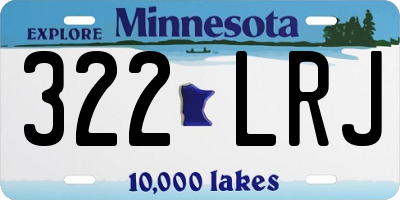 MN license plate 322LRJ