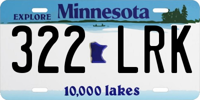 MN license plate 322LRK