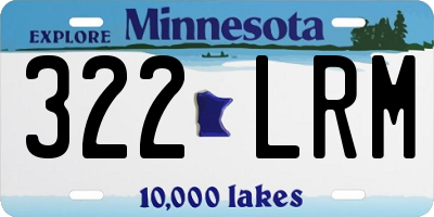 MN license plate 322LRM