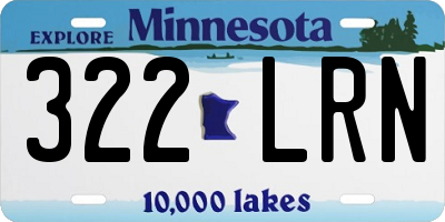 MN license plate 322LRN