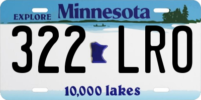 MN license plate 322LRO