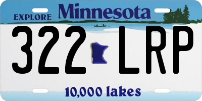 MN license plate 322LRP