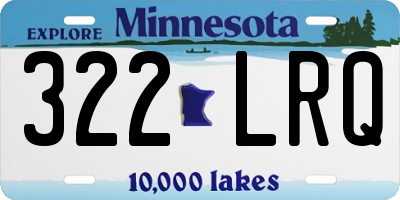 MN license plate 322LRQ