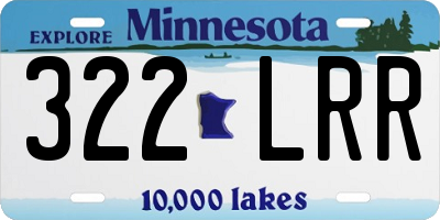 MN license plate 322LRR
