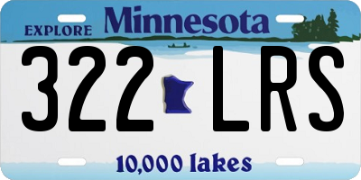 MN license plate 322LRS