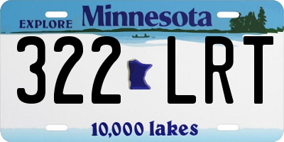 MN license plate 322LRT