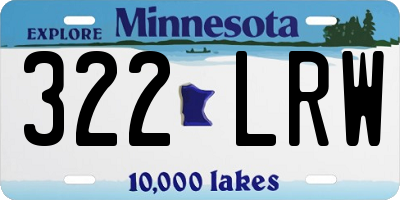 MN license plate 322LRW