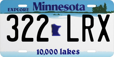 MN license plate 322LRX