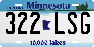 MN license plate 322LSG