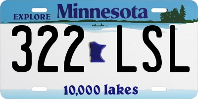 MN license plate 322LSL