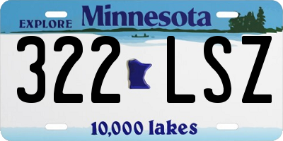 MN license plate 322LSZ