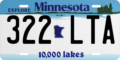 MN license plate 322LTA