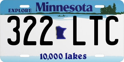 MN license plate 322LTC