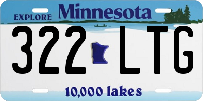 MN license plate 322LTG