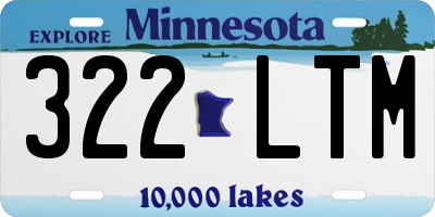 MN license plate 322LTM