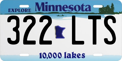 MN license plate 322LTS