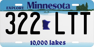 MN license plate 322LTT