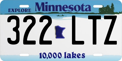 MN license plate 322LTZ
