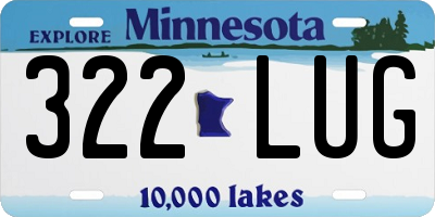 MN license plate 322LUG