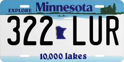 MN license plate 322LUR