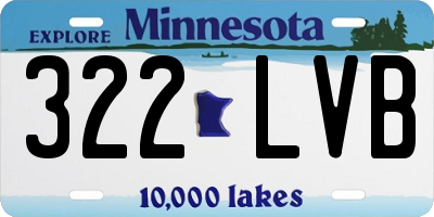 MN license plate 322LVB